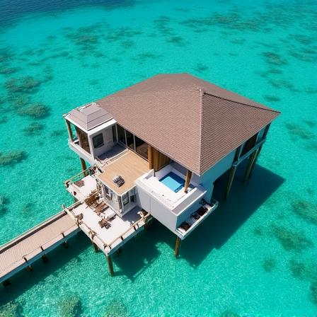 หมู่เกาะมัลดีฟส์จากมุมสูง