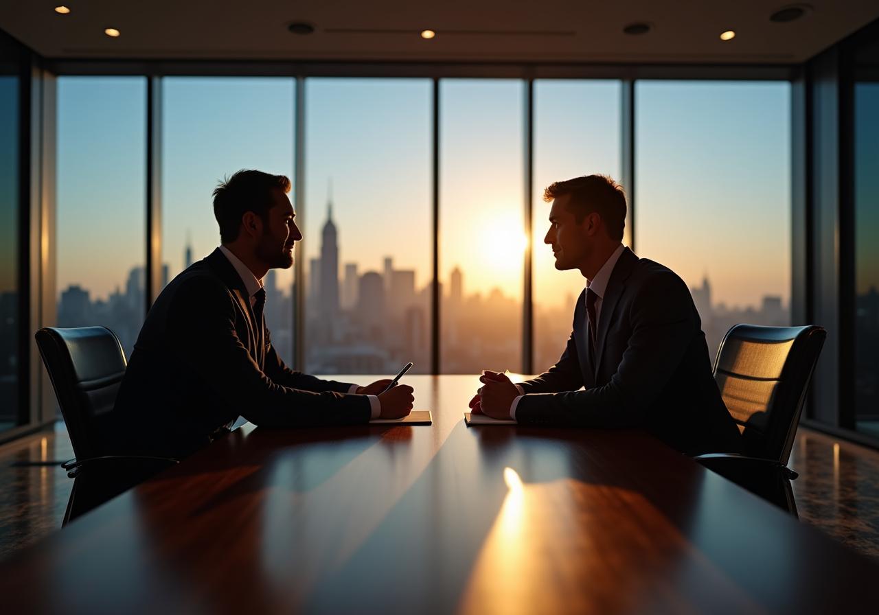 การประชุมเชิงกลยุทธ์ในห้องทำงานสมัยใหม่